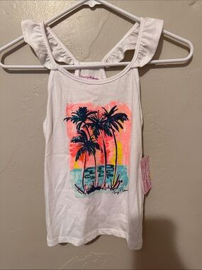 Tommy Bahama White Top with Embellished Front Large (10/12)
